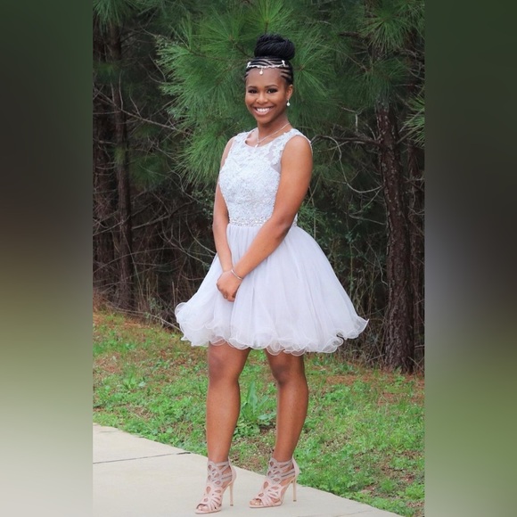 New Appliques Prom Dresses Short Tulle Homecoming Party Cocktail Gowns - Picture 12 of 14